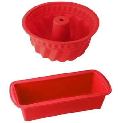 Dr. Oetker Lot de 2 moules en silicone cake et kougelhopf Cuisson au four ou micro-ondes, 2 moules pour cakes et kouglof, Silicone souple, Format 24 x 10 x 7,5 cm, Lave-vaisselle - Publicité Dr. Oetker Lot de 2 moules en silicone cake et kougelhopf Cuisson au four ou micro-ondes, 2 moules pour cakes et kouglof, Silicone souple, Format 24 x 10 x 7,5 cm, Lave-vaisselle - Publicité