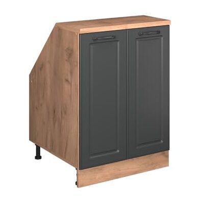 Vicco Meuble de Rangement sous Pente Rion, Anthracite Campagne/Chêne de Force doré, L60 x P60 cm avec 2 Portes, Gain de Place pour Les pièces mansardées - Publicité Vicco Meuble de Rangement sous Pente Rion, Anthracite Campagne/Chêne de Force doré, L60 x P60 cm avec 2 Portes, Gain de Place pour Les pièces mansardées - Publicité