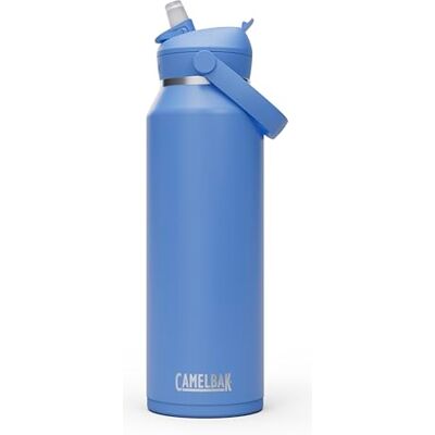 CAMELBAK Thrive Bouteille d'eau isotherme en acier inoxydable avec paille à rabat, 1200 ml, bleu ciel - Publicité CAMELBAK Thrive Bouteille d'eau isotherme en acier inoxydable avec paille à rabat, 1200 ml, bleu ciel - Publicité