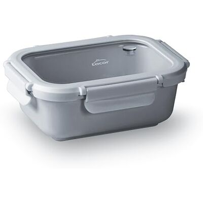 LACOR 64632 Récipient Ceram Grey, Céramique, 900 ml, Passe au micro-ondes, Va au four, 100% hermétique, Sans plomb, sans cadmium et sans nickel, Système ClipLock - Publicité LACOR 64632 Récipient Ceram Grey, Céramique, 900 ml, Passe au micro-ondes, Va au four, 100% hermétique, Sans plomb, sans cadmium et sans nickel, Système ClipLock - Publicité