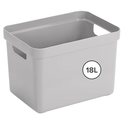 Sunware Sigma Home Boîte de rangement - Gris - 18L - Publicité Sunware Sigma Home Boîte de rangement - Gris - 18L - Publicité
