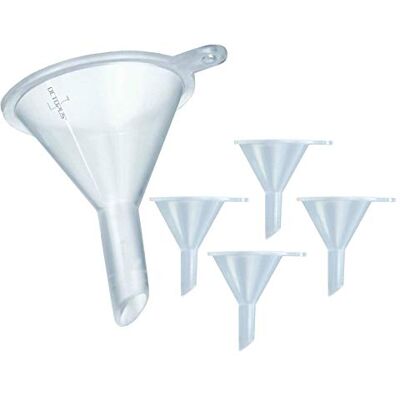Octopus Lot de 5 mini entonnoirs pour transvaser et remplir des liquides tels que les encres, les e-liquides, les huiles, les aliments, les bases etc. Publicité Octopus Lot de 5 mini entonnoirs pour transvaser et remplir des liquides tels que les encres, les e-liquides, les huiles, les aliments, les bases etc. Publicité