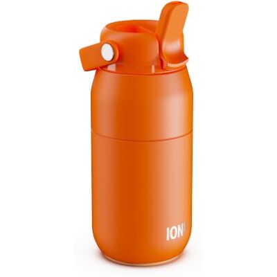 Ion8 PRIMO URBAN Gourde Isotherme 360 ml (12 oz)- Bouteille Étanche en Acier Inoxydable avec Couvercle Paille, Débit Rapide, Pour Boissons Froides, Format Porte-Gobelet, Orange - Publicité Ion8 PRIMO URBAN Gourde Isotherme 360 ml (12 oz)- Bouteille Étanche en Acier Inoxydable avec Couvercle Paille, Débit Rapide, Pour Boissons Froides, Format Porte-Gobelet, Orange - Publicité