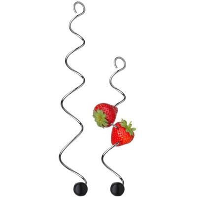 WMF Brochettes de fruits Basic, 2 pièces, brochettes en 2 tailles différentes, avec boule en silicone, acier inoxydable Cromargan, lavable au lave-vaisselle - Publicité WMF Brochettes de fruits Basic, 2 pièces, brochettes en 2 tailles différentes, avec boule en silicone, acier inoxydable Cromargan, lavable au lave-vaisselle - Publicité