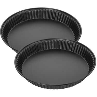 Zenker 7543 Lot de 2 moules à quiche, moule à tarte, moule pour quiche lorraine, 2 moules à quiches lorraine identiques, moule quiche, 2 moules à tartes, Acier inoxydable, Noir, 30 x 3,5 cm - Publicité Zenker 7543 Lot de 2 moules à quiche, moule à tarte, moule pour quiche lorraine, 2 moules à quiches lorraine identiques, moule quiche, 2 moules à tartes, Acier inoxydable, Noir, 30 x 3,5 cm - Publicité