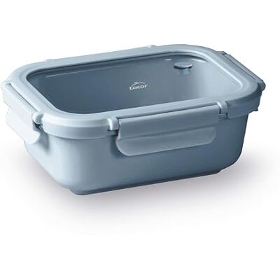LACOR 64643 Récipient Ceram Blue, Céramique, 1150 ml, Passe au micro-ondes, Va au four, 100% hermétique, Sans plomb, sans cadmium et sans nickel, Système ClipLock - Publicité LACOR 64643 Récipient Ceram Blue, Céramique, 1150 ml, Passe au micro-ondes, Va au four, 100% hermétique, Sans plomb, sans cadmium et sans nickel, Système ClipLock - Publicité