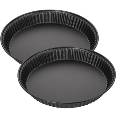 Zenker 9915150 Lot de 2 moules à quiche lorraine, moule à tarte, moule à tarte 28 cm, moule pour quiche, Acier, Noir, 28 x 4 cm - Publicité Zenker 9915150 Lot de 2 moules à quiche lorraine, moule à tarte, moule à tarte 28 cm, moule pour quiche, Acier, Noir, 28 x 4 cm - Publicité
