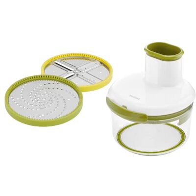 Tefal Trancheuse 5 secondes, Râpe et découpe légumes manuels, Disques en acier inoxydable, Ustensile robuste et durable K1659004 - Publicité Tefal Trancheuse 5 secondes, Râpe et découpe légumes manuels, Disques en acier inoxydable, Ustensile robuste et durable K1659004 - Publicité