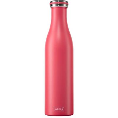Lurch 240968 Bouteille isotherme en acier inoxydable double paroi pour boissons chaudes et froides Rose 0,75 l - Publicité Lurch 240968 Bouteille isotherme en acier inoxydable double paroi pour boissons chaudes et froides Rose 0,75 l - Publicité