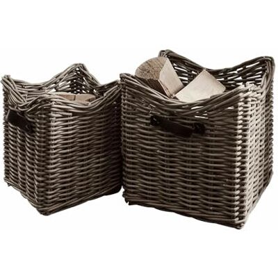Loberon Morrilton Lot de 2 paniers Pur rotin Tressée à la Main, Marron - Publicité Loberon Morrilton Lot de 2 paniers Pur rotin Tressée à la Main, Marron - Publicité