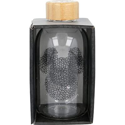 Stor DISNEY Petite Bouteille en verre Réutilisable MINNIE Bouteille transportable 620 ml couvercle en bambou - Publicité Stor DISNEY Petite Bouteille en verre Réutilisable MINNIE Bouteille transportable 620 ml couvercle en bambou - Publicité