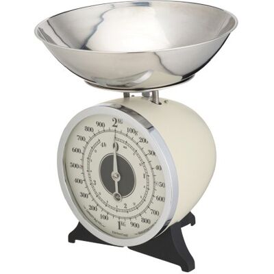 KitchenCraft MasterClass Classic Collection Balance de Cuisine Mécanique avec Bol, Livrée dans une Boite Cadeau, Capacité 2 kg, Crème - Publicité KitchenCraft MasterClass Classic Collection Balance de Cuisine Mécanique avec Bol, Livrée dans une Boite Cadeau, Capacité 2 kg, Crème - Publicité