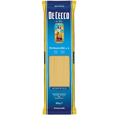 De Cecco 5 X fettuccelle No. 6 Italian Pâte 500 G - Publicité De Cecco 5 X fettuccelle No. 6 Italian Pâte 500 G - Publicité