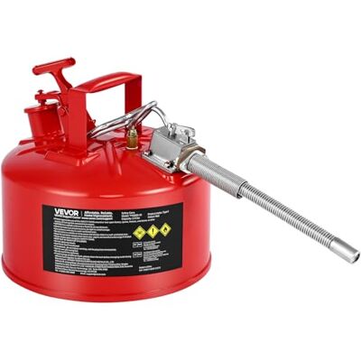 VEVOR Bidon de Sécurité Type II 9,5 L avec Pare-flammes Acier Inoxydable, Couvercle à Fermeture Auto, Bec Verseur Flexible en Métal, Poignée Ergonomique, pour Stockage de Liquides Inflammables, Rouge - Publicité VEVOR Bidon de Sécurité Type II 9,5 L avec Pare-flammes Acier Inoxydable, Couvercle à Fermeture Auto, Bec Verseur Flexible en Métal, Poignée Ergonomique, pour Stockage de Liquides Inflammables, Rouge - Publicité