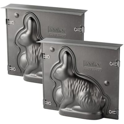 Zenker Lot de 2 moules lapin de Pâques 3D antiadhésifs 21,5 cm Lammele 3D festif, Acier robuste, Démoulage facile, 21,5 x 19 x 6 cm, Four 230°C - Publicité Zenker Lot de 2 moules lapin de Pâques 3D antiadhésifs 21,5 cm Lammele 3D festif, Acier robuste, Démoulage facile, 21,5 x 19 x 6 cm, Four 230°C - Publicité