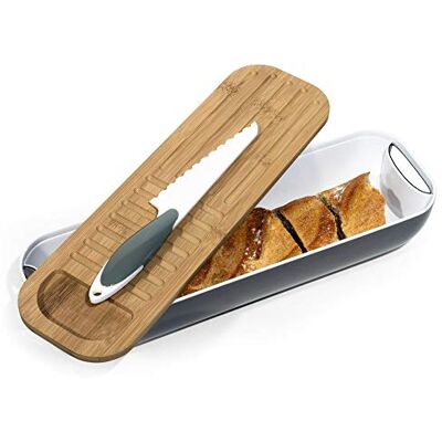 Boîte à Pain en Bois avec Planche - 1.4 L - Publicité Boîte à Pain en Bois avec Planche - 1.4 L - Publicité