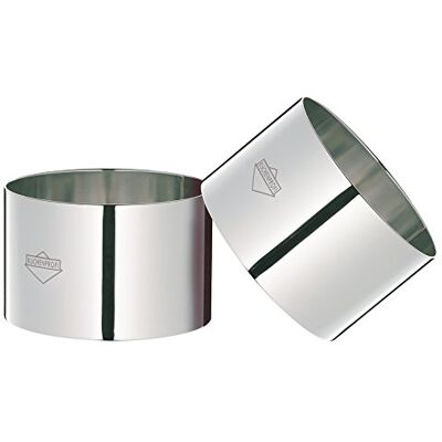 Küchenprofi Anneau à desserts - Ensemble de 4 Acier inoxydable Argent 8cm - Anneau pour desserts et aliments - Publicité Küchenprofi Anneau à desserts - Ensemble de 4 Acier inoxydable Argent 8cm - Anneau pour desserts et aliments - Publicité