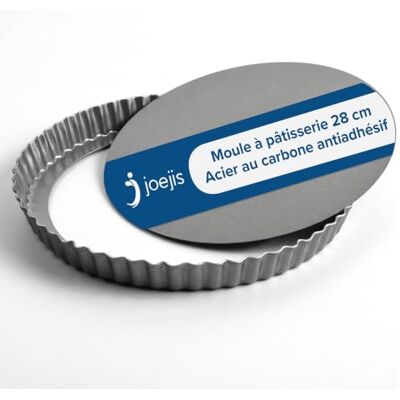 joeji's Kitchen Moule à tarte anti-adhésif 22 cm Parfait pour tarte, quiche, gateau Plat a tarte à fond amovible - Publicité joeji's Kitchen Moule à tarte anti-adhésif 22 cm Parfait pour tarte, quiche, gateau Plat a tarte à fond amovible - Publicité