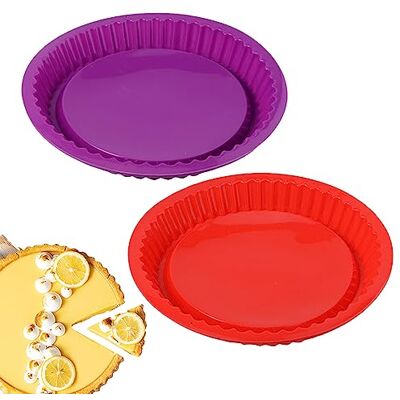 FLAVNTEL 2 Piece Plat a Tarte Silicone Moule a Tarte en Silicone Moule en Silicone Patisserie Rond Revêtement Antiadhésif Réutilisables, Professionnel, Resistant, Cuisson Parfaite et Démoulage Impeccable - Publicité FLAVNTEL 2 Piece Plat a Tarte Silicone Moule a Tarte en Silicone Moule en Silicone Patisserie Rond Revêtement Antiadhésif Réutilisables, Professionnel, Resistant, Cuisson Parfaite et Démoulage Impeccable - Publicité