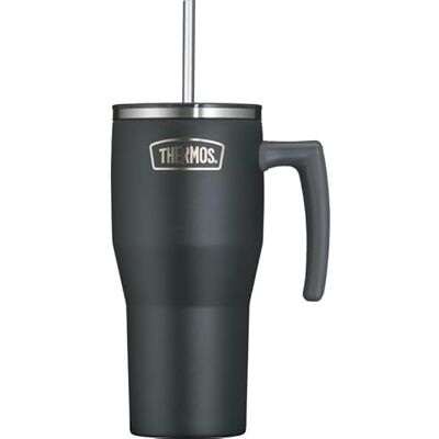 Thermos REFRESHING SERIES Gobelet isotherme 0,85 l Noir mat Avec paille et poignée Pour les déplacements, le travail ou la maison Double paroi en acier inoxydable neutre au goût - Publicité Thermos REFRESHING SERIES Gobelet isotherme 0,85 l Noir mat Avec paille et poignée Pour les déplacements, le travail ou la maison Double paroi en acier inoxydable neutre au goût - Publicité