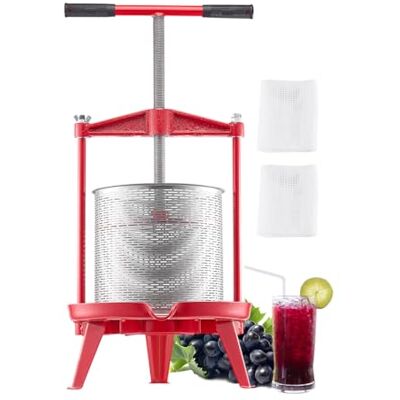 Presse à vin de fruit Vevor Presse manuelle pour vin 14L/3.69 gal acier inoxydable - Presse à vin - Publicité Presse à vin de fruit Vevor Presse manuelle pour vin 14L/3.69 gal acier inoxydable - Presse à vin - Publicité