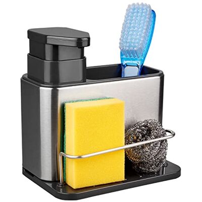 RedCall Distributeur de Savon pour évier de Cuisine, Support d'éponge 3 en 1 pour évier de Cuisine, Plateau de Rangement d'évier de Cuisine, Plateau d'égouttoir, Distributeur de Savon à Vaisselle, - Publicité RedCall Distributeur de Savon pour évier de Cuisine, Support d'éponge 3 en 1 pour évier de Cuisine, Plateau de Rangement d'évier de Cuisine, Plateau d'égouttoir, Distributeur de Savon à Vaisselle, - Publicité
