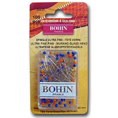 Bohin 26620 épingles à aiguiser Ultra Fine 36 x 0,40 mm (1 3/8 "en Acier nickelé - Publicité Bohin 26620 épingles à aiguiser Ultra Fine 36 x 0,40 mm (1 3/8 "en Acier nickelé - Publicité