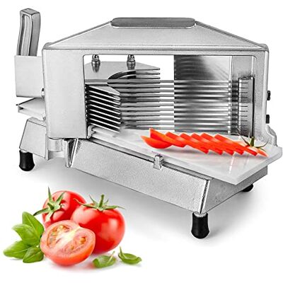 VEVOR Coupe-tomates Commerciale, Trancheuse à Tomates de 6,35 mm, Trancheur pour Tomates Robuste en Acier Inoxydable, avec Pieds Antidérapants, pour Couper les Tomates, les Concombres et les Bananes - Publicité VEVOR Coupe-tomates Commerciale, Trancheuse à Tomates de 6,35 mm, Trancheur pour Tomates Robuste en Acier Inoxydable, avec Pieds Antidérapants, pour Couper les Tomates, les Concombres et les Bananes - Publicité