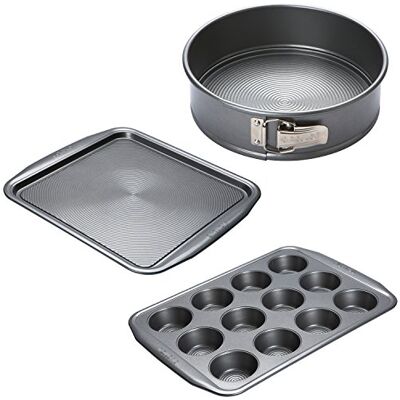 Ensemble de cuisson antiadhésif Circulon Momentum - Plaque carrée, moule à muffins, moule pliable - Publicité Ensemble de cuisson antiadhésif Circulon Momentum - Plaque carrée, moule à muffins, moule pliable - Publicité