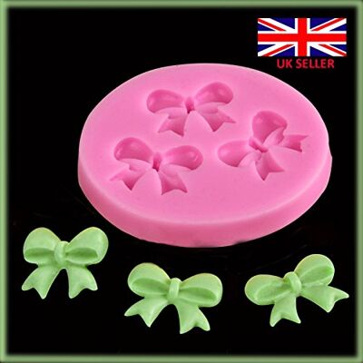 Risai Moule à fondant en silicone à 3 nœuds avec ruban, sucre, artisanat, moules à fondant, bordure de gâteau, glaçage, gâteau, moule à cupcake, rose - Publicité Risai Moule à fondant en silicone à 3 nœuds avec ruban, sucre, artisanat, moules à fondant, bordure de gâteau, glaçage, gâteau, moule à cupcake, rose - Publicité