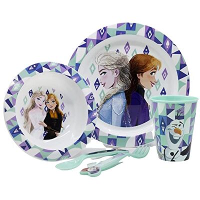 Stor La Reine des Neiges 74250 Micro Set Vaisselle pour enfant réutilisable Passe au micro-ondes - Publicité Stor La Reine des Neiges 74250 Micro Set Vaisselle pour enfant réutilisable Passe au micro-ondes - Publicité