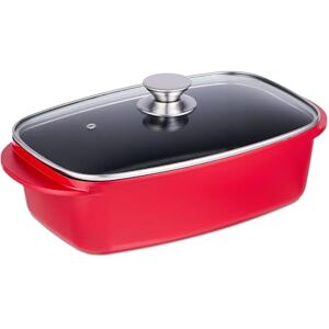 Relaxdays Plat de cuisson 5L avec couvercle en verre - Publicité Relaxdays Plat de cuisson 5L avec couvercle en verre - Publicité
