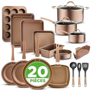 Set de 20 pièces Nutrichef - Ustensiles antiadhésifs, compatible induction - Publicité Set de 20 pièces Nutrichef - Ustensiles antiadhésifs, compatible induction - Publicité