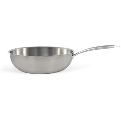 Livoo Wok en acier inoxydable 28 cm MEP162 Gamme Brigade inox triply sans PFAS, Argent - Publicité Livoo Wok en acier inoxydable 28 cm MEP162 Gamme Brigade inox triply sans PFAS, Argent - Publicité