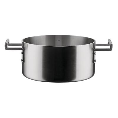 Alessi Convivio DC101/20 Casserole à Deux Poignées en Trilame Design, Adaptée à L'induction, en Acier Inoxydable et PVD avec Fond en Acier Magnétique, 20 cm, Finition Satinée - Publicité Alessi Convivio DC101/20 Casserole à Deux Poignées en Trilame Design, Adaptée à L'induction, en Acier Inoxydable et PVD avec Fond en Acier Magnétique, 20 cm, Finition Satinée - Publicité