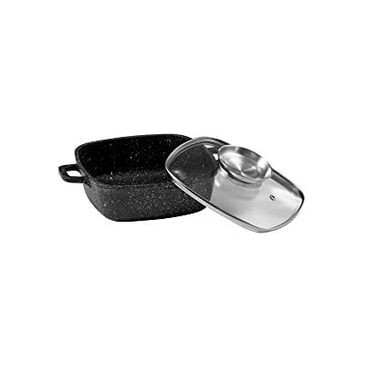 Pradel Excellence Faitout Premium 20 x 20 cm 2L Fonte d'Aluminium Revêtement Anti-Adhésif Façon Pierre Couvercle Verre avec Bouchon Inox Poignées Silicone Tous Feux dont Induction - Publicité Pradel Excellence Faitout Premium 20 x 20 cm 2L Fonte d'Aluminium Revêtement Anti-Adhésif Façon Pierre Couvercle Verre avec Bouchon Inox Poignées Silicone Tous Feux dont Induction - Publicité