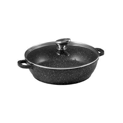 Pradel Excellence PCUI001016 Mijoteuse Fonte d'Aluminium Premium Ø28cm, Couvercle Verre Revêtement Anti-Adhésif Façon Pierre Poignée Amovible Tout Feu, Noir - Publicité Pradel Excellence PCUI001016 Mijoteuse Fonte d'Aluminium Premium Ø28cm, Couvercle Verre Revêtement Anti-Adhésif Façon Pierre Poignée Amovible Tout Feu, Noir - Publicité