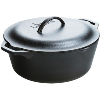 Lodge MFG Dutch Oven, Seasoned Cast Iron, 7 Qt. Publicité Lodge MFG Dutch Oven, Seasoned Cast Iron, 7 Qt. Publicité