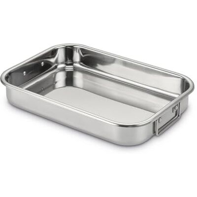 Beka PLAT A FOUR RECTANGULAIRE INOX 41 X 31, Argent - Publicité Beka PLAT A FOUR RECTANGULAIRE INOX 41 X 31, Argent - Publicité