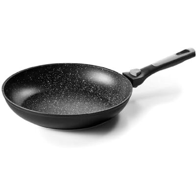 Pradel Excellence PCUI002003 Poêle en Aluminium Forgé Pierra Ø28cm Revêtement Anti-Adhésif Façon Pierre Manche Amovible Tout Feu, Induction, Four, Noir - Publicité Pradel Excellence PCUI002003 Poêle en Aluminium Forgé Pierra Ø28cm Revêtement Anti-Adhésif Façon Pierre Manche Amovible Tout Feu, Induction, Four, Noir - Publicité