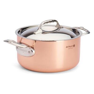 DE BUYER Faitout avec couvercle en cuivre PRIMA MATERA Diamètre 20 cm - - Publicité DE BUYER Faitout avec couvercle en cuivre PRIMA MATERA Diamètre 20 cm - - Publicité