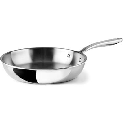 LACOR 60856 Poêle Trichef, 26 cm, acier inox 18/10 trois couches En acier inox 18/10 et aluminium, corps trois couches, manche ergonomique; induction, four et lave-vaisselle - Publicité LACOR 60856 Poêle Trichef, 26 cm, acier inox 18/10 trois couches En acier inox 18/10 et aluminium, corps trois couches, manche ergonomique; induction, four et lave-vaisselle - Publicité