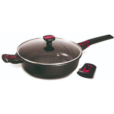 Baumalu Sauteuse avec Couvercle Granit Pro Céramique Fonte d'Aluminium Tous Feux dont Induction Intérieur Céramique Fusion Pro Effet Pierre Sans PFOA ni PFAS Manche Amovible Ø24cm Noir - Publicité Baumalu Sauteuse avec Couvercle Granit Pro Céramique Fonte d'Aluminium Tous Feux dont Induction Intérieur Céramique Fusion Pro Effet Pierre Sans PFOA ni PFAS Manche Amovible Ø24cm Noir - Publicité