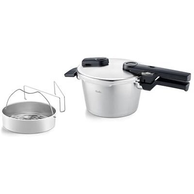 Fissler Vitaquick Autocuiseur (2,5 L, Diamètre 18 cm), avec Insert, en Acier Inoxydable, 2 Niveaux de Cuisson, Fabriqué en Allemagne, Induction - Publicité Fissler Vitaquick Autocuiseur (2,5 L, Diamètre 18 cm), avec Insert, en Acier Inoxydable, 2 Niveaux de Cuisson, Fabriqué en Allemagne, Induction - Publicité