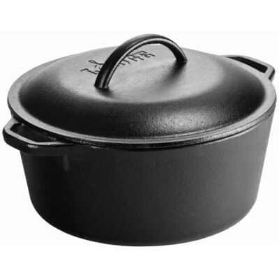 Lodge – Cocotte en fonte naturelle 4,7 litres – Tous feux – Made in USA - Publicité Lodge – Cocotte en fonte naturelle 4,7 litres – Tous feux – Made in USA - Publicité