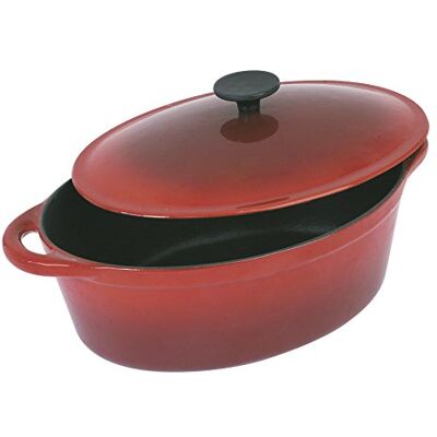 Tradifonte 501807 Cocotte ovale - 4L - Rouge - Publicité Tradifonte 501807 Cocotte ovale - 4L - Rouge - Publicité