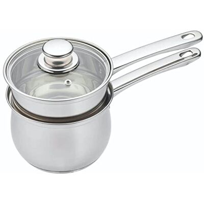 KitchenCraft KC BLUE Bain-Marie Double - Acier inoxydable, 16cm - Publicité KitchenCraft KC BLUE Bain-Marie Double - Acier inoxydable, 16cm - Publicité