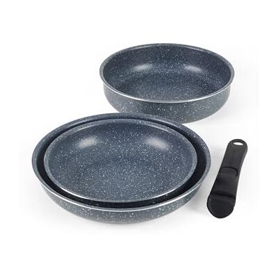 Russell Hobbs Nightfall Stone Set de 3 poêles antiadhésives en aluminium - Publicité Russell Hobbs Nightfall Stone Set de 3 poêles antiadhésives en aluminium - Publicité