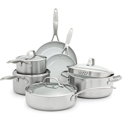 GreenPan - CC000018-001 - Acier inoxydable - Ensemble de casseroles - Publicité GreenPan - CC000018-001 - Acier inoxydable - Ensemble de casseroles - Publicité