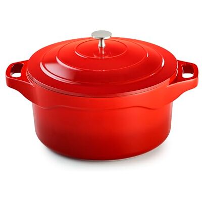 Pradel Excellence PCUI003003 Cocotte Ronde en Fonte d'Aluminium Magma Ø28cm, Revêtement Anti-Adhésif Façon Pierre, 2 Maniques Amovibles, Tous Feux - Publicité Pradel Excellence PCUI003003 Cocotte Ronde en Fonte d'Aluminium Magma Ø28cm, Revêtement Anti-Adhésif Façon Pierre, 2 Maniques Amovibles, Tous Feux - Publicité
